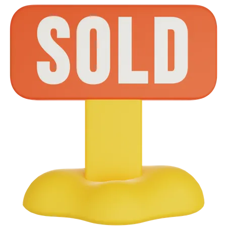 Sold Board  3D Icon