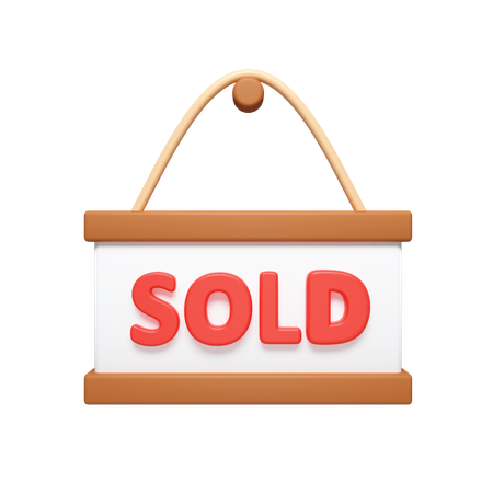 Sold Board  3D Icon