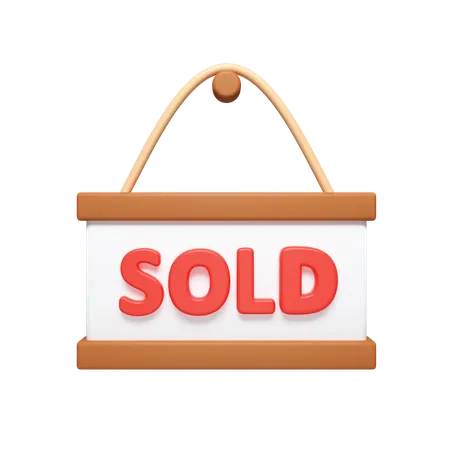 Sold Board  3D Icon