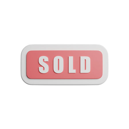 Sold Button  3D Icon
