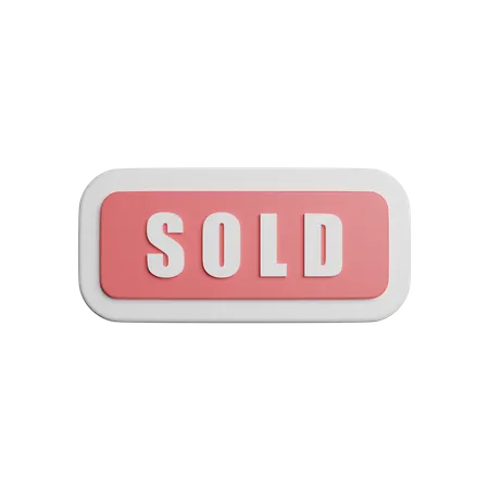 Sold Button  3D Icon