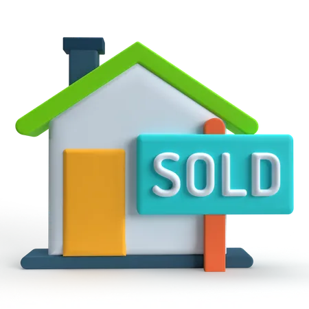 Sold House  3D Icon