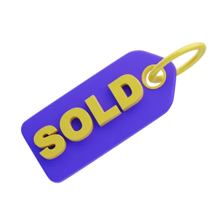 Sold Label  3D Icon