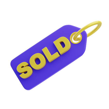 Sold Label  3D Icon