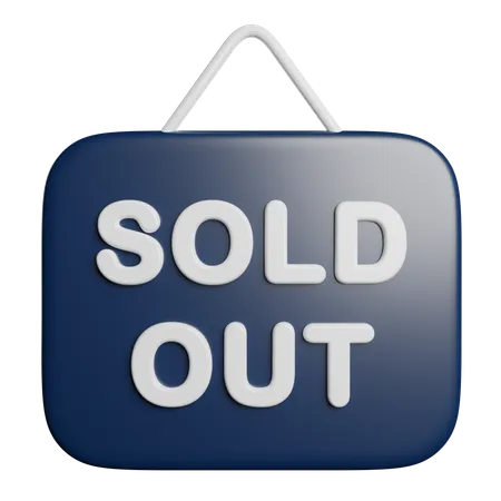 Sold Out Shopping 3D Icon