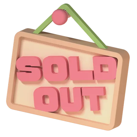 Sold Out  3D Icon