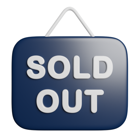 Sold Out  3D Icon