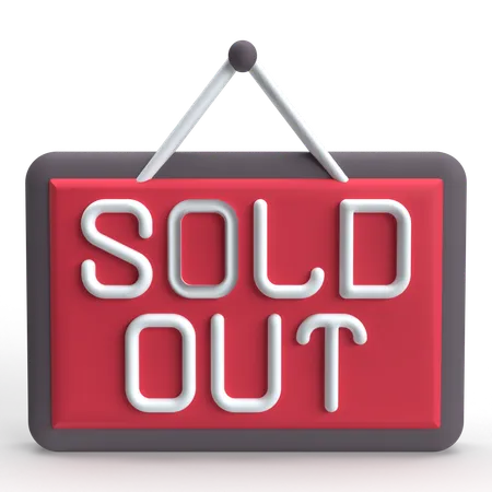 Sold Out  3D Icon