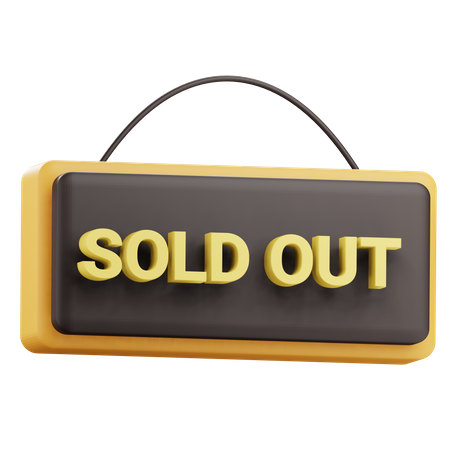 Sold Out  3D Icon