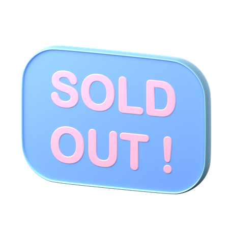 Sold Out  3D Icon