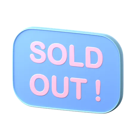 Sold Out  3D Icon