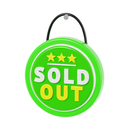 Sold Out  3D Icon