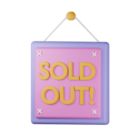 Sold Out  3D Icon