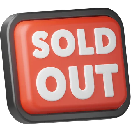 Sold Out  3D Icon