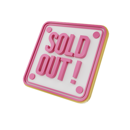 Sold Out  3D Illustration