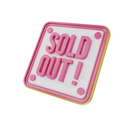 Sold Out  3D Illustration