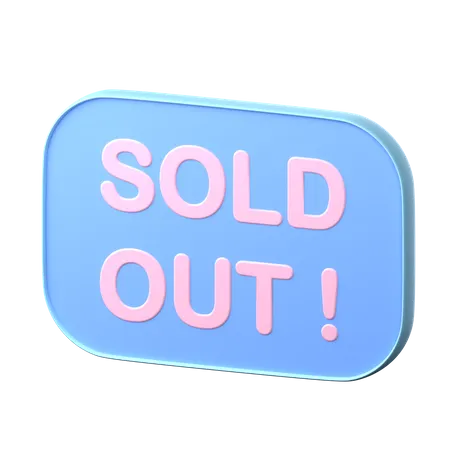 Sold Out  3D Icon