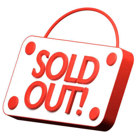 3 D Sold Out Icon 3D Icon