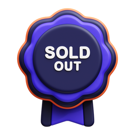 Sold Out Badge  3D Icon