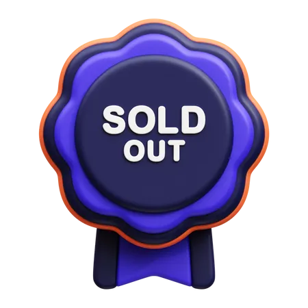 Sold Out Badge  3D Icon