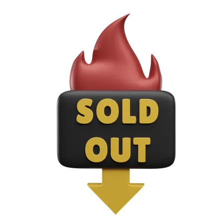 Sold Out Board  3D Icon