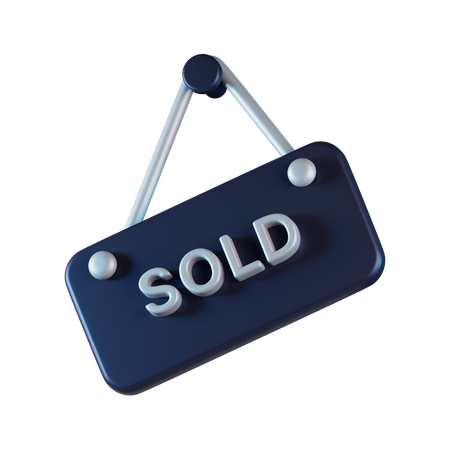 Sold out sign  3D Icon