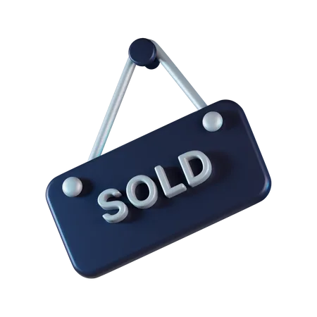Sold out sign  3D Icon