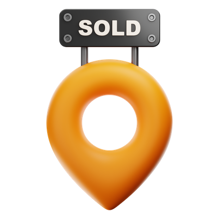 Sold Property Location  3D Icon