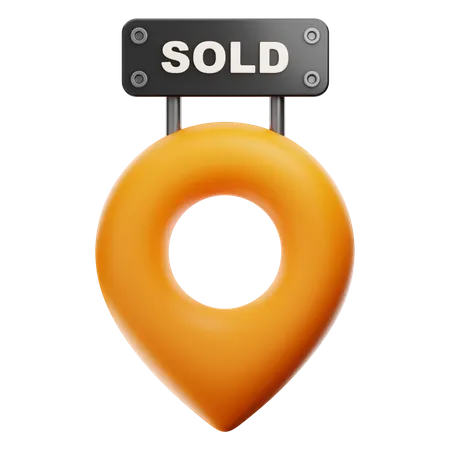 Sold Property Location  3D Icon