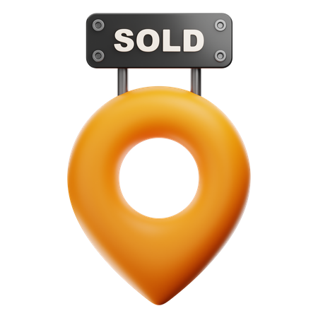 Sold Property Location 3D Icon