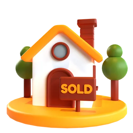 Sold Real Estate  3D Icon