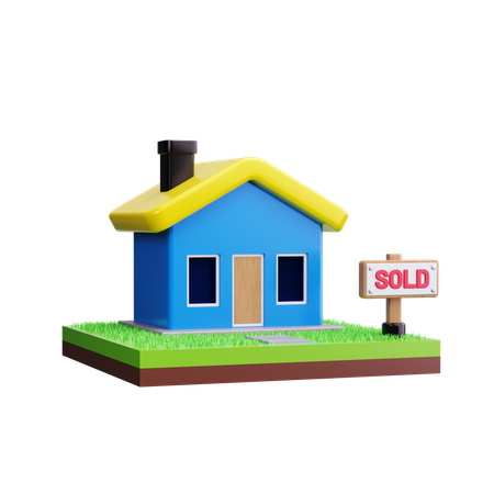 売却済みサイン  3D Icon