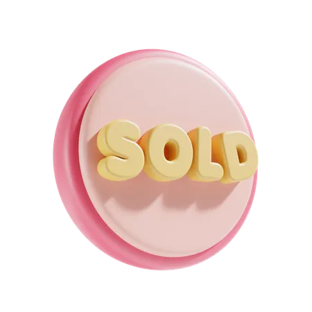 Sold Sign  3D Icon