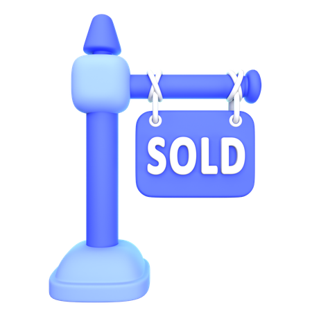 Sold Sign  3D Icon