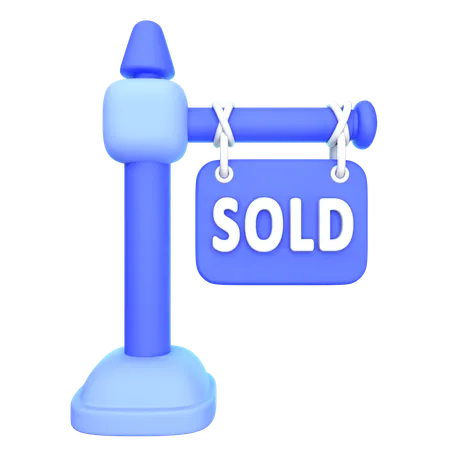 Sold Sign  3D Icon