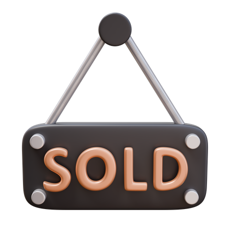 Sold Sign  3D Icon