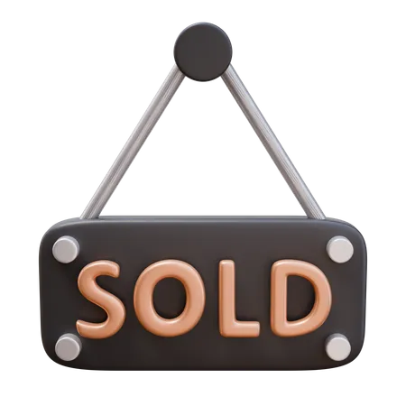 Sold Sign  3D Icon