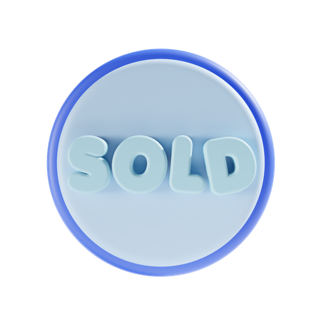 Sold Sign  3D Icon