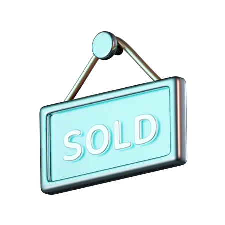 Sold Sign  3D Icon