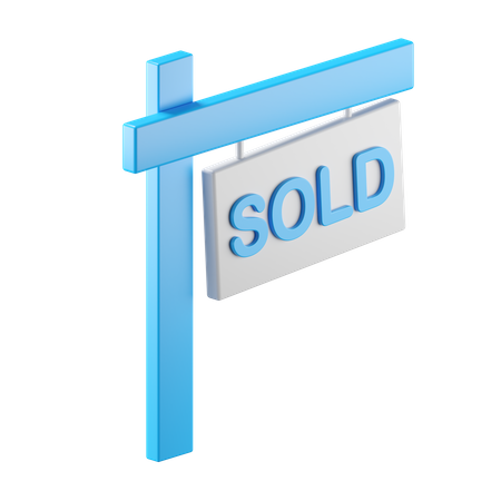 Sold Sign  3D Icon