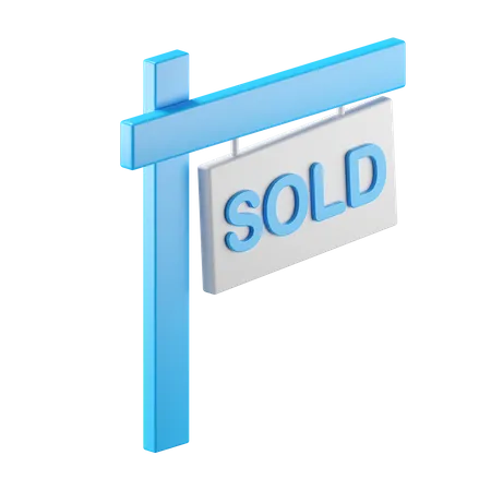 Sold Sign  3D Icon