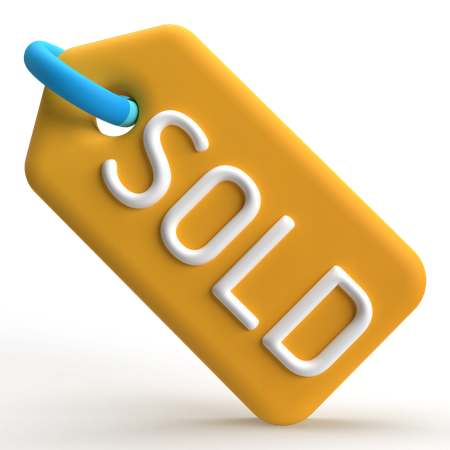 Sold Tag  3D Icon