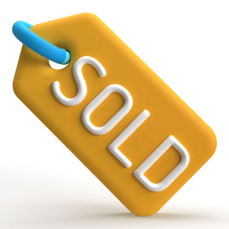 Sold Tag  3D Icon