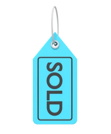 Sold Tag  3D Icon