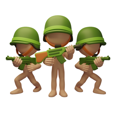 Ejercito soldado  3D Icon