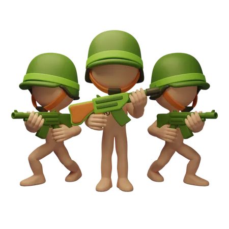 Ejercito soldado  3D Icon