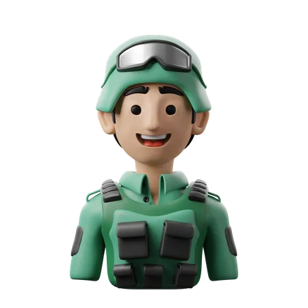 Soldado masculino  3D Icon