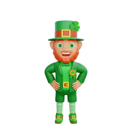 Soldado irlandés celebra el Festival del Día de San Patricio  3D Illustration