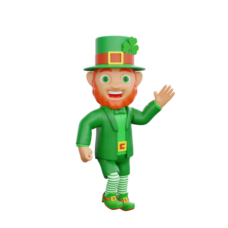Soldado irlandés está bailando  3D Illustration