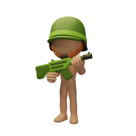 Soldat  3D Icon